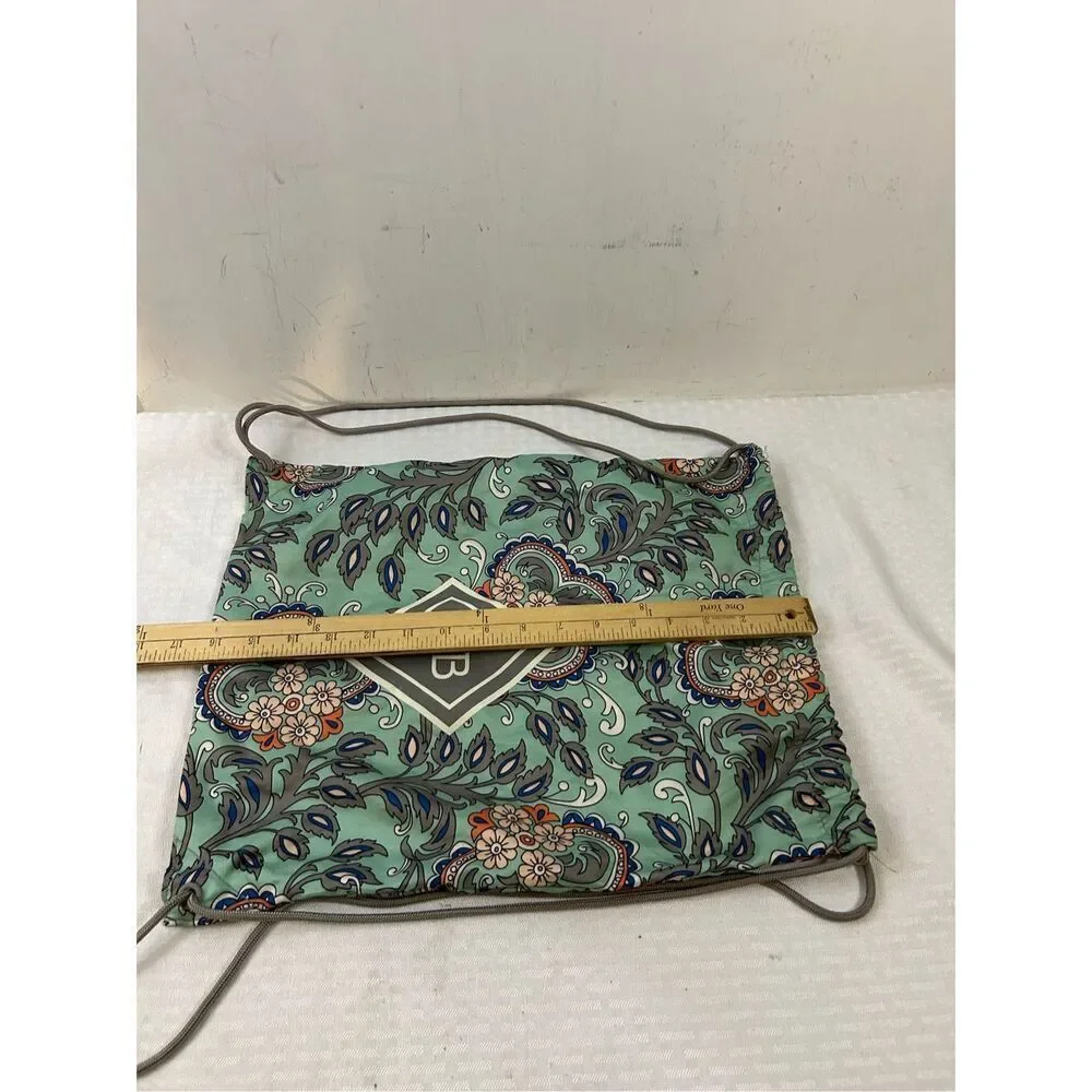 Vera Bradley VB‎ cinch sack green gray